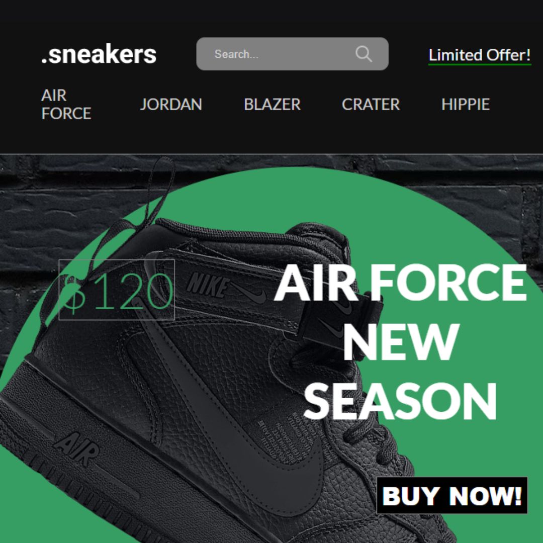 Create a Sneaker Shoes Landing Page (Source Code)